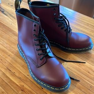 Dr. Martens new w/o box 1460 Cherry Red Smooth Leather boots. Never worn M9 L10